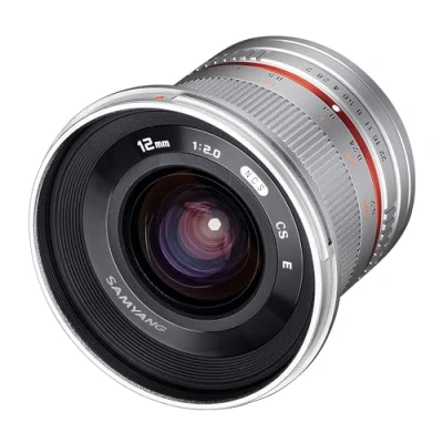 Image of F2.0 12mm Samyang Manual Focus Lens for Fuji X Silver