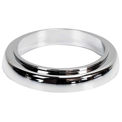 Image of Bathroom Faucet Base Ring + Gasket Under Tap Washer Rosette Chromed Plastic