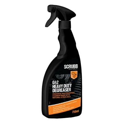 Image of SCRUBB G42 Heavy Duty Degreaser, Powerful Multipurpose Cleaner, Fast Degreasing of Oils and Grime, For Work Surfaces, Tools, Equipment, Vehicles, Wheel Cleaning, 750ml