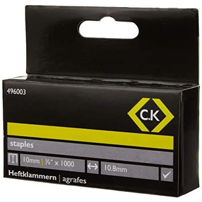 Image of C.K Staples 10.5mm wide x 10mm deep Box of 1000