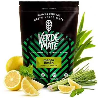 Image of Verde Mate Green Menta Limon 500g, Yerba from Brazil, Gluten Free, Unsmoked, Vegan