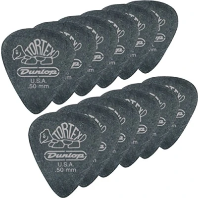 Image of Dunlop 488P.50 Tortex® Pitch Black.50mm, 12/Player&#039;s Pack