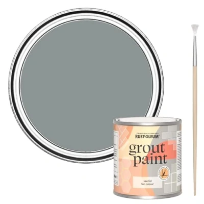 Image of Rust Oleum Grey Ultra Durable Grout Paint Slate 250ml