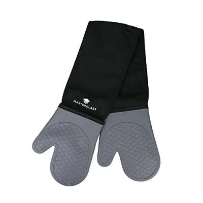 Image of MasterClass Silicone Double Oven Glove Grey