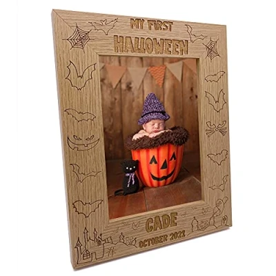 Image of ukgiftstoreonline Personalised My First Halloween Photo Frame Keepsake (5 x 7)
