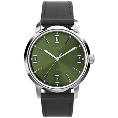 Image of Timex Marlin Automatic Mens Black Watch TW2V44600 Leather (archived) One Size