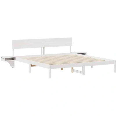 Image of vidaXL with Headboard White 200 x cm Solid pine wood
