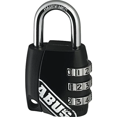 Image of ABUS combination lock 155/30 Padlock with die cast zinc housing Suitcase lock/locker individually adjustable code security level 3 Black