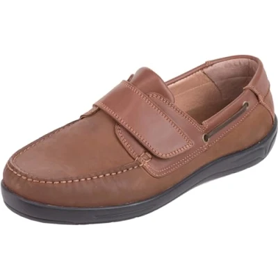 Image of Cosyfeet Woody Tan Leather/Nubuck 10½ 3H Extra Wide Men&#039;s Shoes