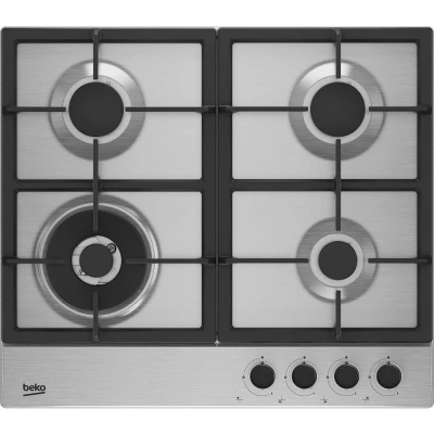 Image of Beko HIAW64225SX 58cm Gas Hob Stainless Steel