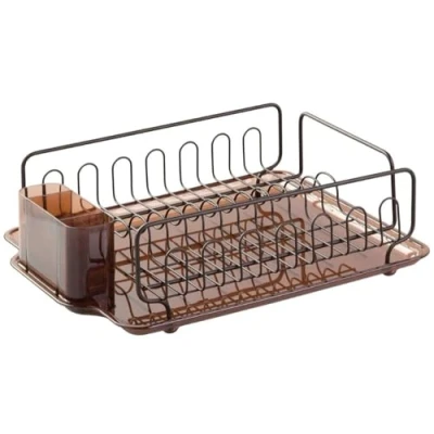 Image of iDesign Forma Lupe Dish Drainer 2, Amber/ Bronze