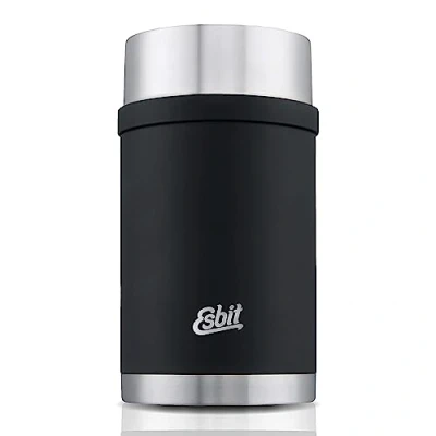 Image of Esbit Sculptor Thermal Food Container 1000 ml in Black Stainless Steel for Hot and Cold