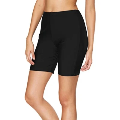 Image of CharmLeaks Women Sports Swim Jammers Swimming Trunk Boyshort Beach Bottom, Solid Black, XL