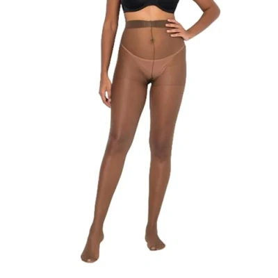 Image of Ulla Popken Women&#039;s Strumpfhose, Helanca qualität, 20den, Matt Tights, Mocha, 56 58