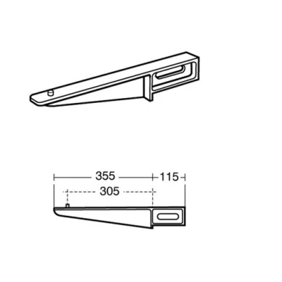 Image of Armitage Shanks S922167 Pair Aluminium Alloy Build in Brackets