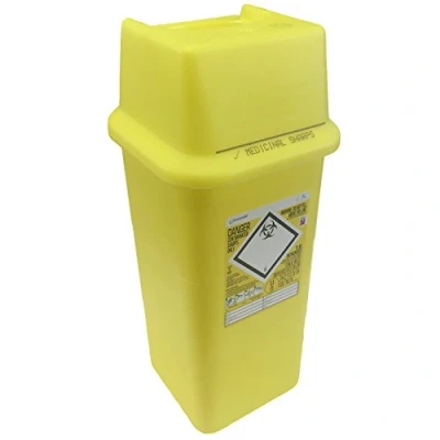 Image of 7L SHARPSAFE YELLOW BIO HAZARD BLADE SYRINGE NEEDLE CLINICAL LABELLED WASTE SHARPS BOX BINS