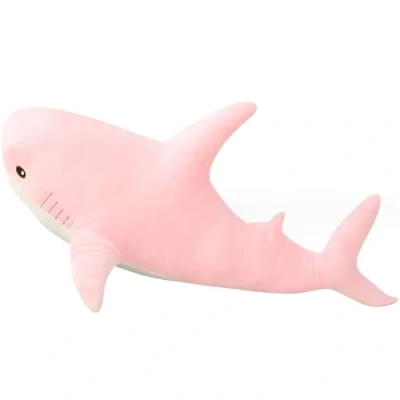 Image of DongAi Plush Shark Toy Pillow, 100CM Giant Animal Super Soft and Cute Pillow Children’s Boys Girls Room Decoration Bedtime Gift (Pink)