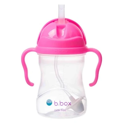 Image of b.box Sippy Cup Drink From any Angle Fliptop, Weighted Straw, Leak Proof &amp; Easy Grip BPA Free, Dishwasher safe 6m+ 240ml/8 oz (Pistachio)