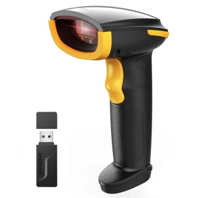 Image of Inateck Barcode Scanner Wireless, Bluetooth Laser Bar Code Scanner, 1D Handheld USB Wired Reader, 1 Charge for 3 Months Use, Support APP &amp; SDK, BCST 21
