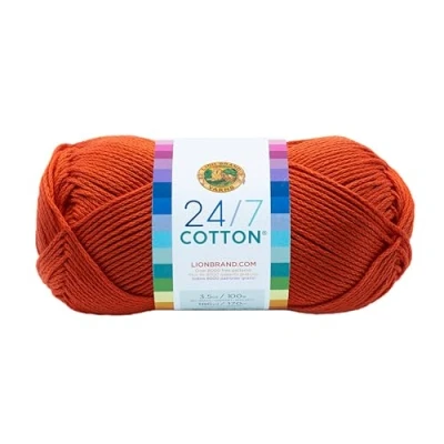 Image of Lion Brand Yarn Company, 100 Percent Cotton,Tangerine,15.24x6.35x6.35 cm