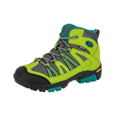 Image of Brütting Ohio High Rise Hiking Shoes, Yellow Lemon Gray Blue Blue, 4 UK