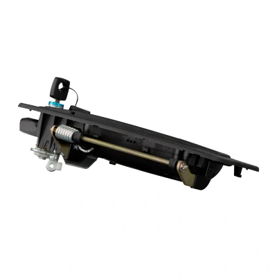 Image of 9417600559, 9417600559S1, A9417600559, A9417600559S1 Door Handle FEBI BILSTEIN 24973 Right with lock barrel, two keys black