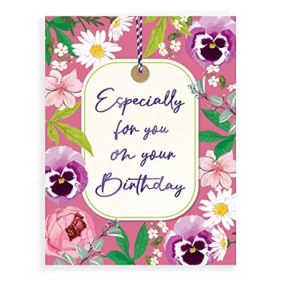 Image of Avant Garde Studios Birthday Card Especially for you tag 8 x 6 inches
