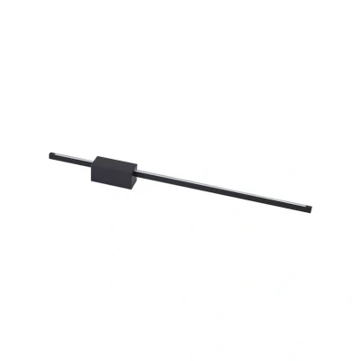 Image of Lucande LED wall light Skaila, black, length 90cm, 3,000 K