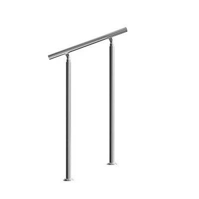 Image of MONZANA® 80cm Stainless Steel Handrail Bannisters Without Cross Members Indoor Or Outdoor Use Adjustable Angle Brushed Transitional Tubular Stair Railings Balustrade Balcony