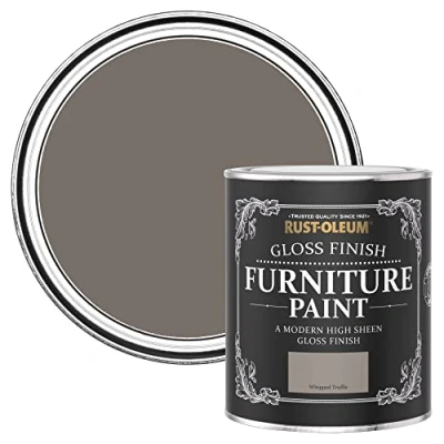 Image of Rust Oleum Brown Furniture Paint in Gloss Finish Whipped Truffle 750ml