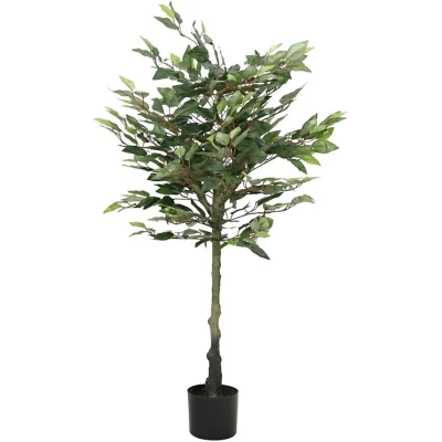 Image of vidaXL Artificial Ficus Tree 480 Leaves 130 cm Green