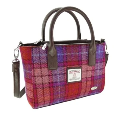 Image of Glen Appin Minimal, Col134 Soft Pink, Orange/Purple Tartan
