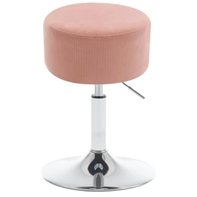 Image of WOLTU Dressing Table Stool, Small Bar Round Swivel Height Adjustable Vanity Stool for Salon, Massage, Beauty, Rosa Corduroy Upholstered Chair, BH409rs 1 UK