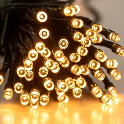 Image of Christmas Workshop 200 LED Chaser Plug In Timer Lights Warm Gold