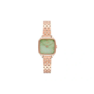 Image of KOMONO Kate Estate Women&#039;s Japanese Quartz Analogue Watch in Rose Gold Sage with Stainless Steel Strap