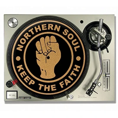 Image of 12&quot; NORTHERN SOUL KEEP THE FAITH CORK DJ SLIPMATS / Turntable SLIP MATS