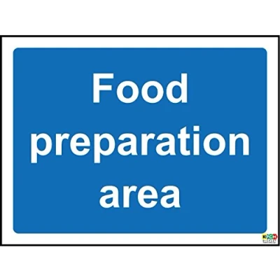 Image of Hygiene Catering Food Preparation Area Safety Sign Self Adhesive Sticker 200mm x 150mm