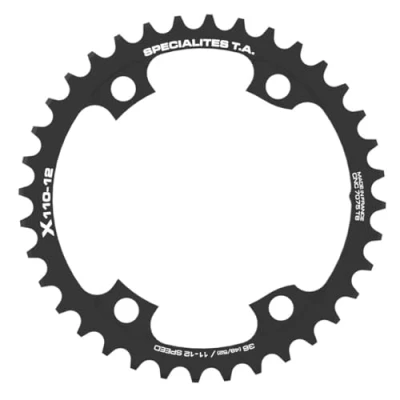 Image of Spécialités TA X110 4 Arm 12 Speed Chainring, Black, Inner 42t