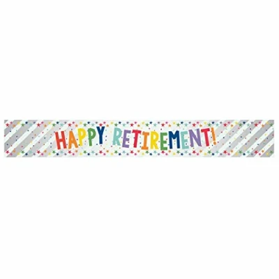 Image of Amscan 9912134 Happy Retirement Banner