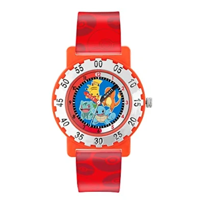 Image of Pokemon Boy&#039;s Analog Quartz Watch with Silicone Strap POK4194