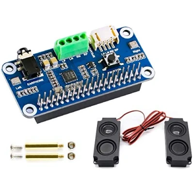 Image of Audio HAT Module for Raspberry Pi 4B/3B+/3B/2B/B+/A+/Zero/Zero W/Pi Zero WH,WM8960 Hi Fi Sound Card Stereo CODEC, Play/Record
