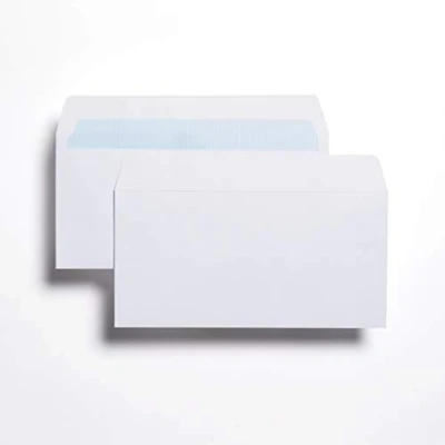 Image of Indigo DL White Self Seal Envelopes 80gsm Box 1000 : 110 x 220