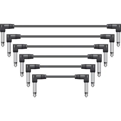Image of Chord Patch100Bk Classic Patch Lead, Set of 6 Pieces