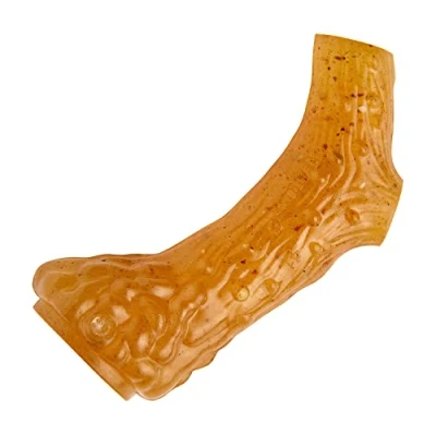 Image of Nylabone Antler Alternative Gentle Puppy Dog Teething Chew Toy, Chicken Flavour, Extra Small, for Puppies Up to 7 kg
