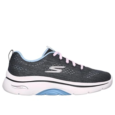 Image of Skechers Women&#039;s GO Walk Arch FIT 2.0 Vivid Sunset Sneaker, Black, 9 UK