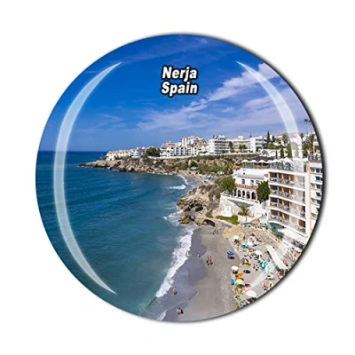 Image of Nerja Spain Fridge Magnet Crystal Tourist Souvenir Gift Collection Refrigerator Magnetic Sticker