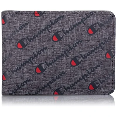 Image of Champion Men&#039;s Graphic Bi Fold Wallet, Dark Grey, One Size