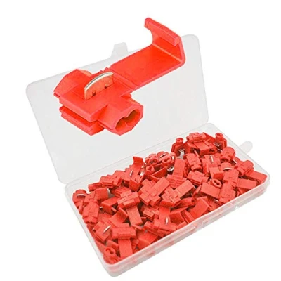 Image of Senven 60Pcs Scottish Lock Wire Quick Connector Terminal, Connector, Branch Red
