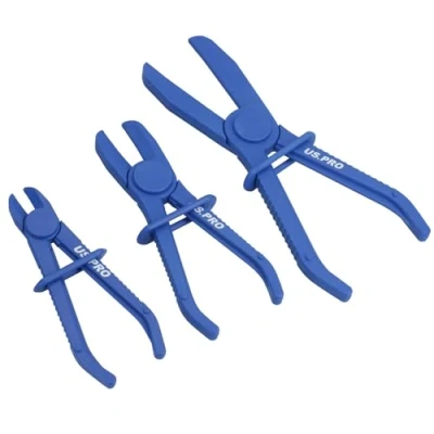 Image of Hose Pipe Clamp Set Brake Line Fluid Clamps Locking Pliers 3pc