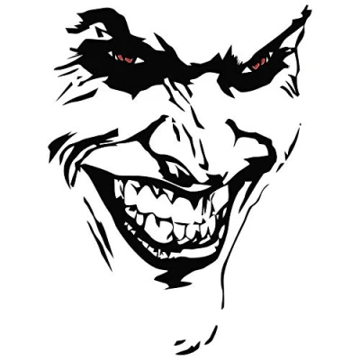 Image of Finest Folia Joker Sticker 10 x 7 cm Why So serious Lettering Vehicle Decoration Film for Car Bus Caravan Accessories Clown (Matte Black, K059 Joker)